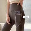 Pocket flared pants for women, spring and summer new style slimming ice silk high-waisted versatile, drape stretch casual pants Specification image